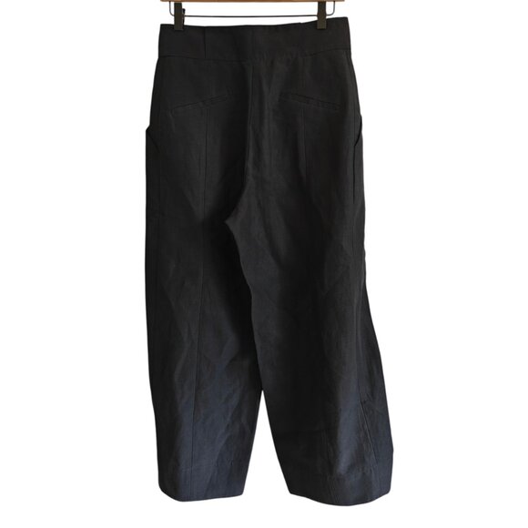 NWT Donna Karan DKNY Black Wide Leg Pleated Pants 6 - Picture 5 of 12